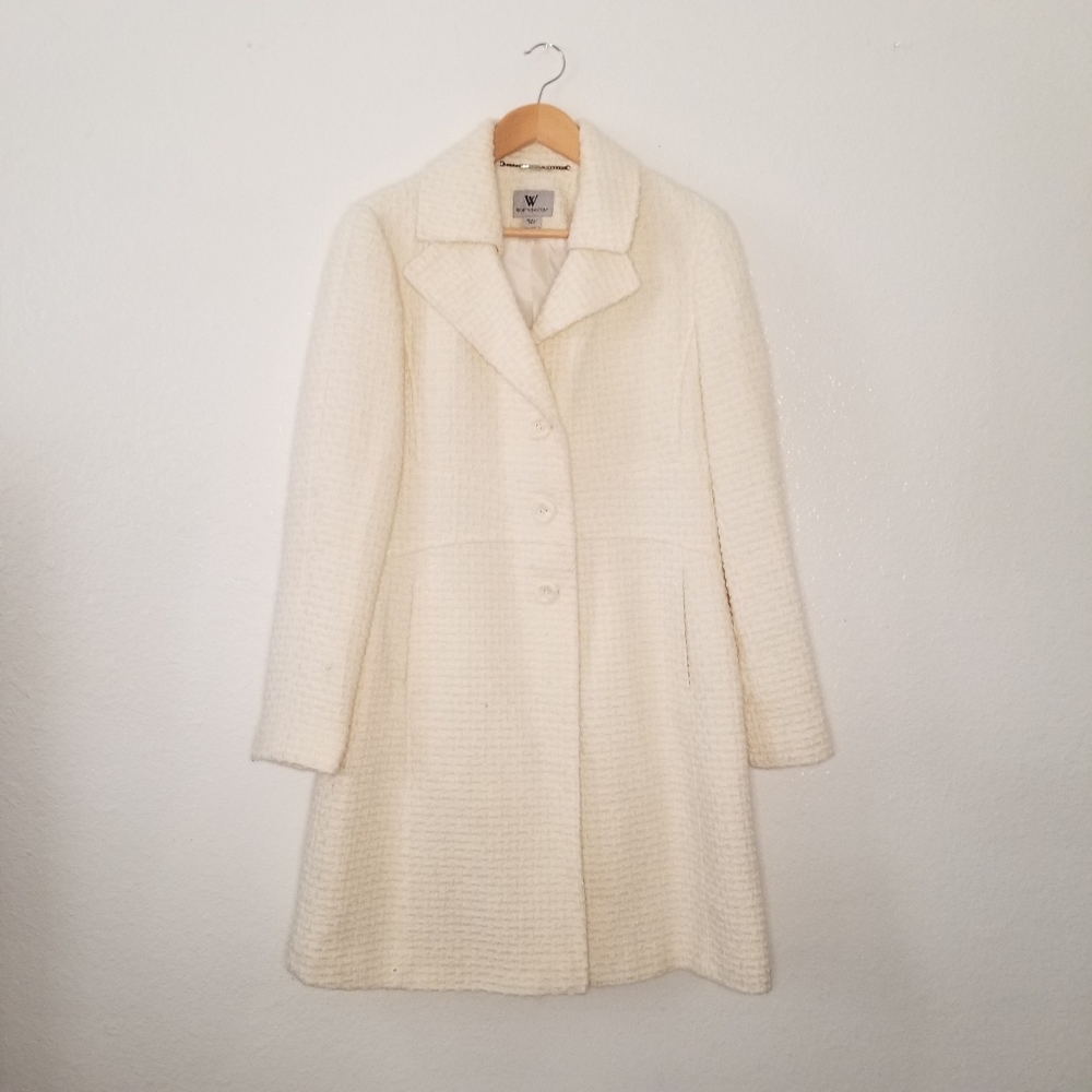 WORTHINGTON WOOL LONG CREAM PEACOAT - Picture 7 of 9